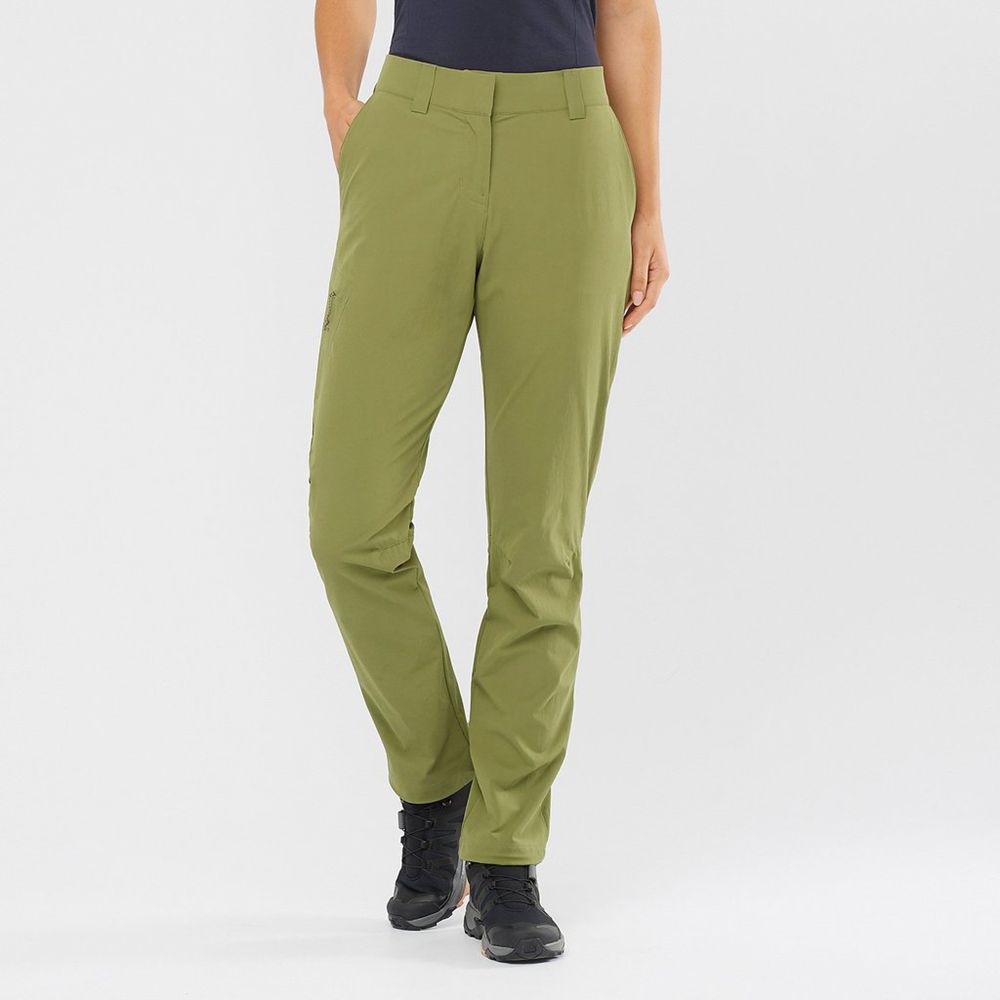 Pantalons Salomon Femme Vert Olive - Salomon WAYFARER - France (5384-GUWQY)